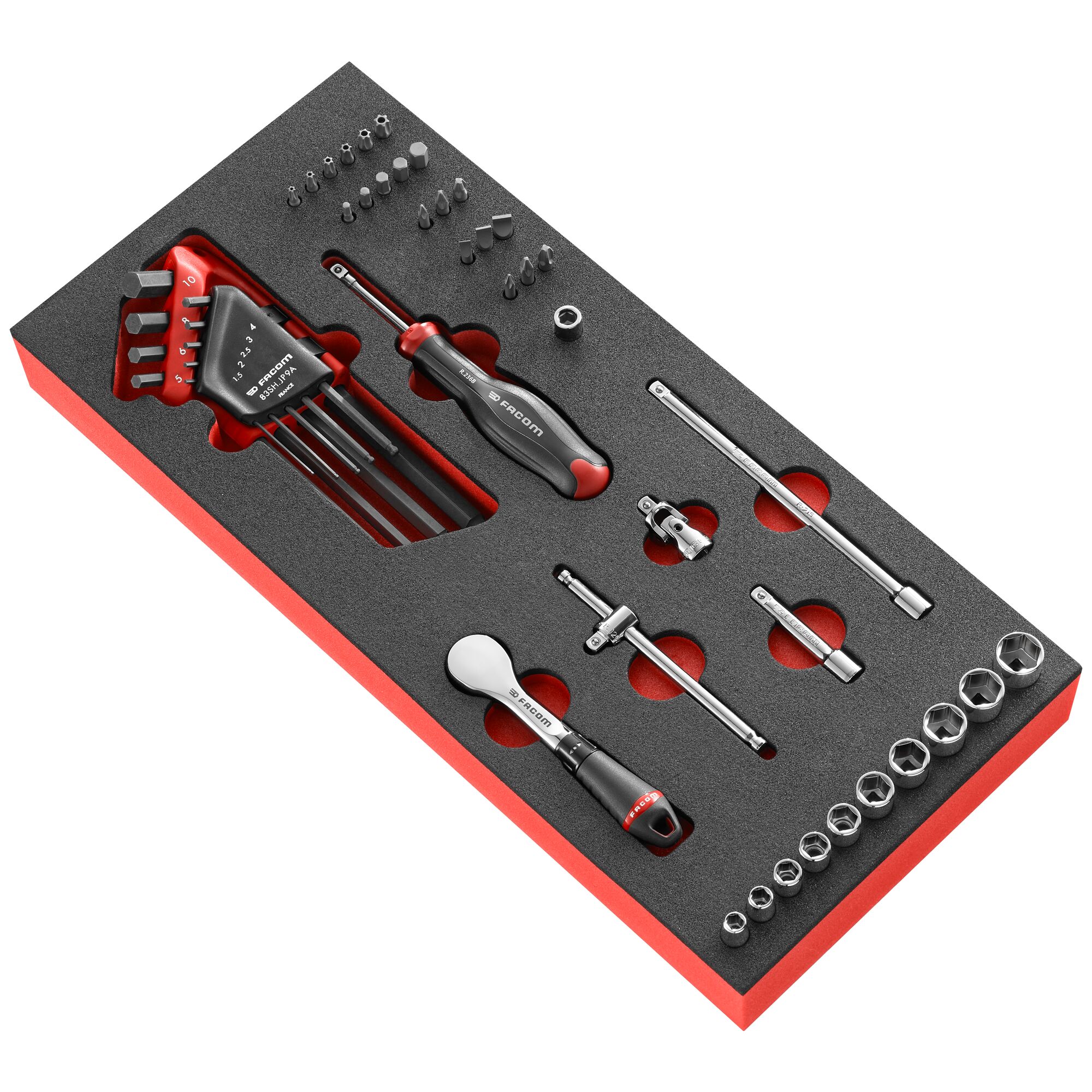Facom 46-Piece 1/4 in Bit Bit Socket Set