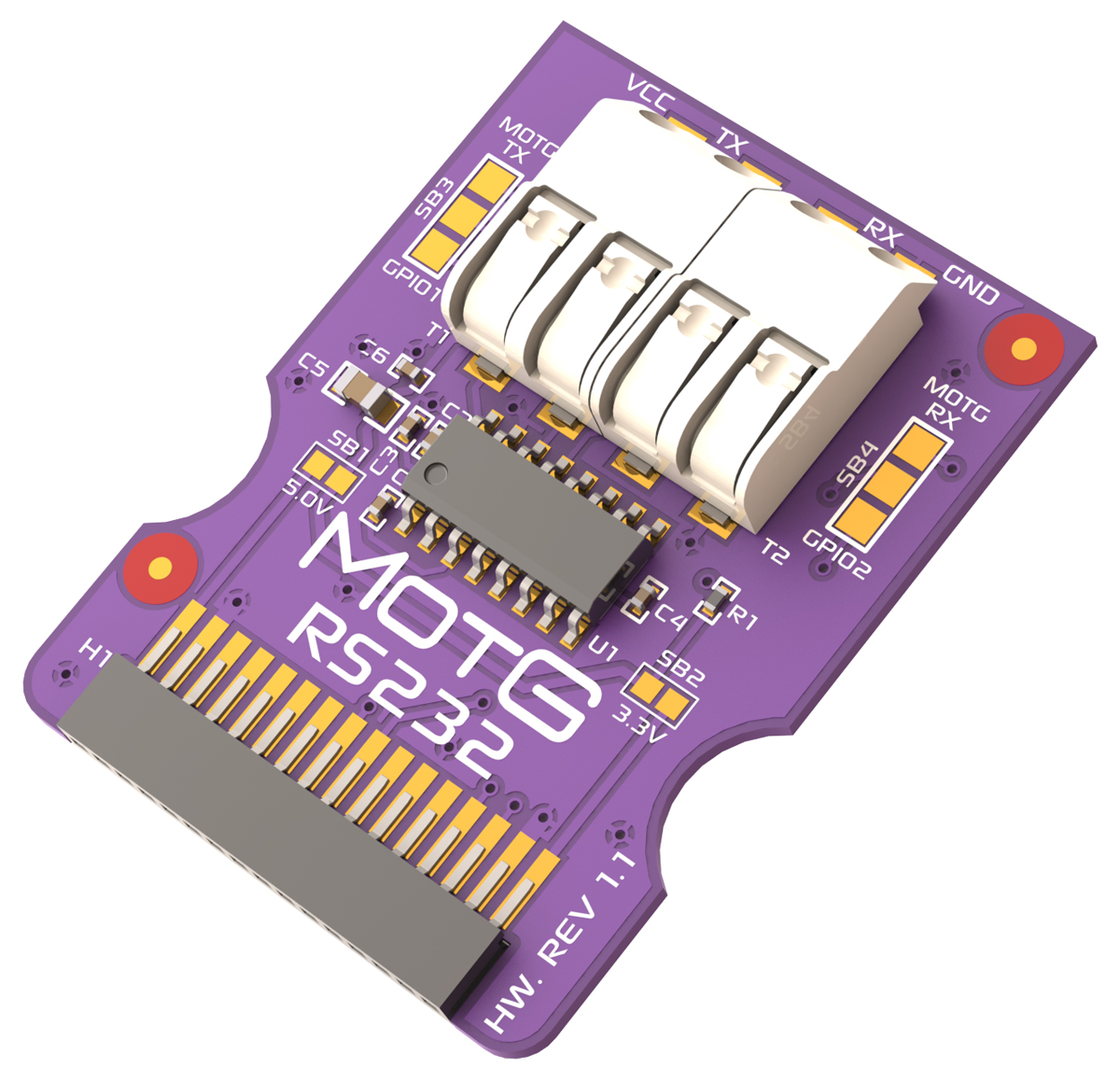 4D Systems MOTG RS232 Add-On Module for gen4 LCD Displays