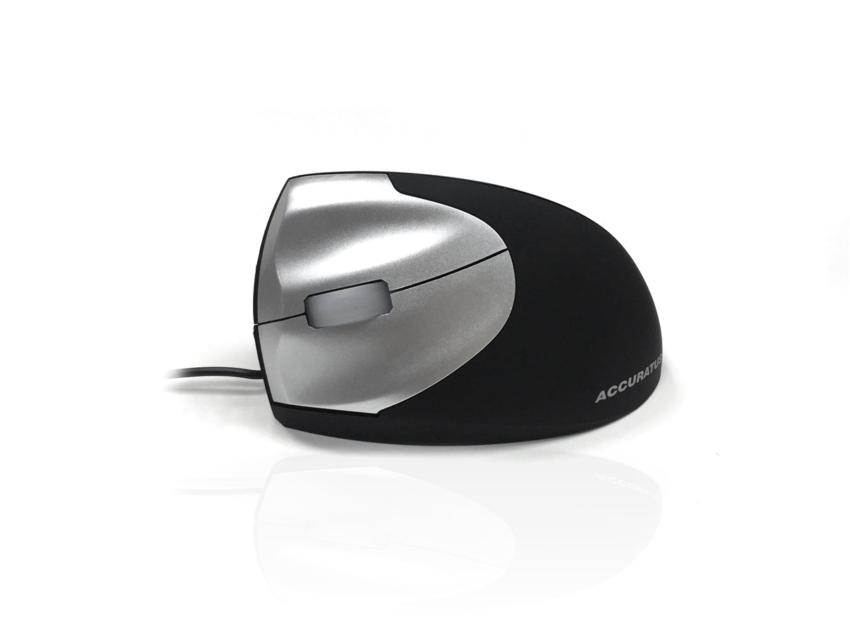 Ceratech MOU-UPRIGHT2LEFT 3 Button Wired Standard Optical Mouse Black, Silver