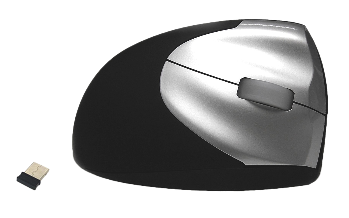 Ceratech 3 Button Wireless Upright Optical Mouse Black