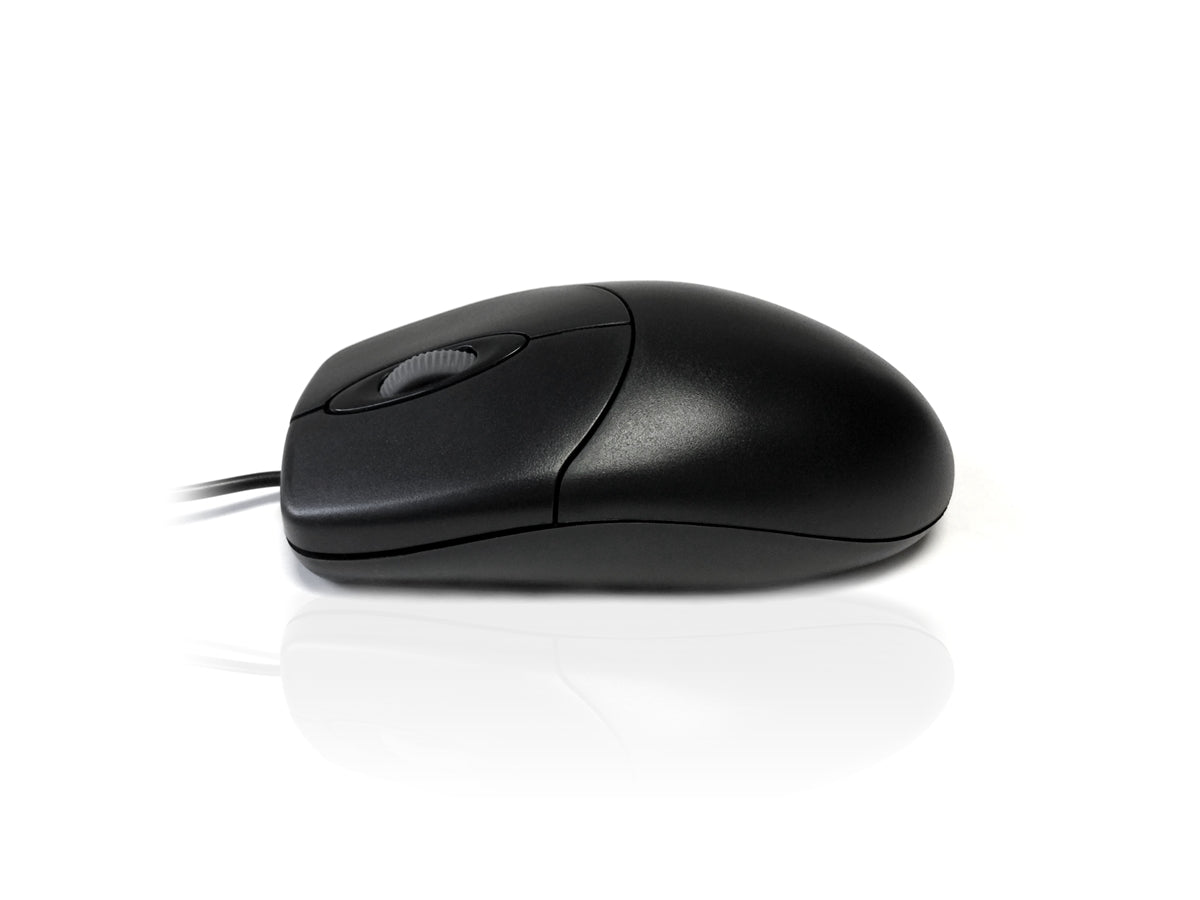 Ceratech MOUAC3331-BLK 3 Button Wired Standard Optical Mouse Black