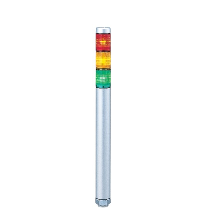 Patlite MP Series Signal Tower No Sounder Component, 3 Lights 24V ac/dc Direct