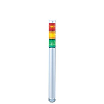 Patlite MP Series Signal Tower No Sounder Component, 3 Lights 24V ac/dc Direct