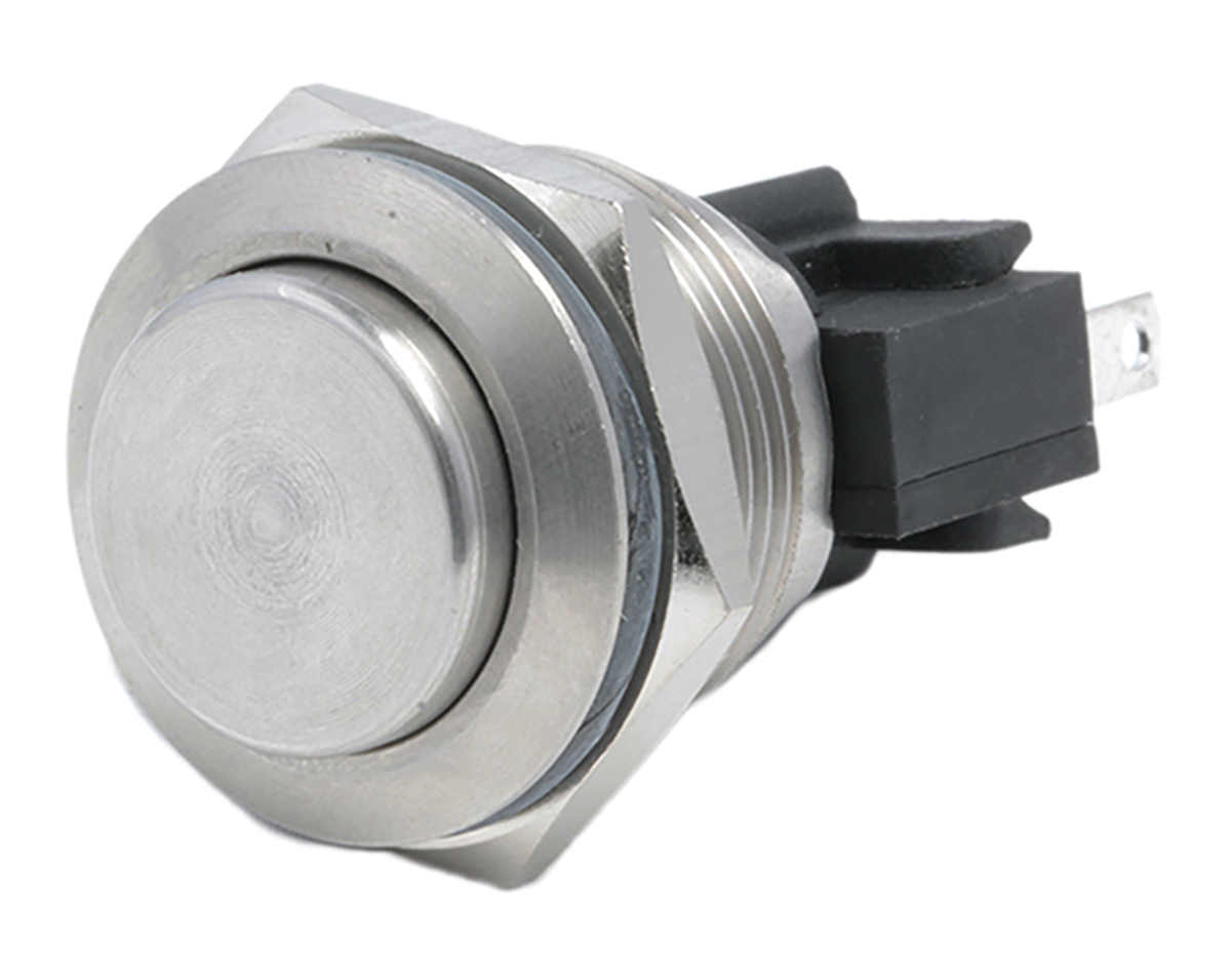Bulgin Push Button Switch, Momentary, Panel, 19.2 mm Cutout, SPST, IP66