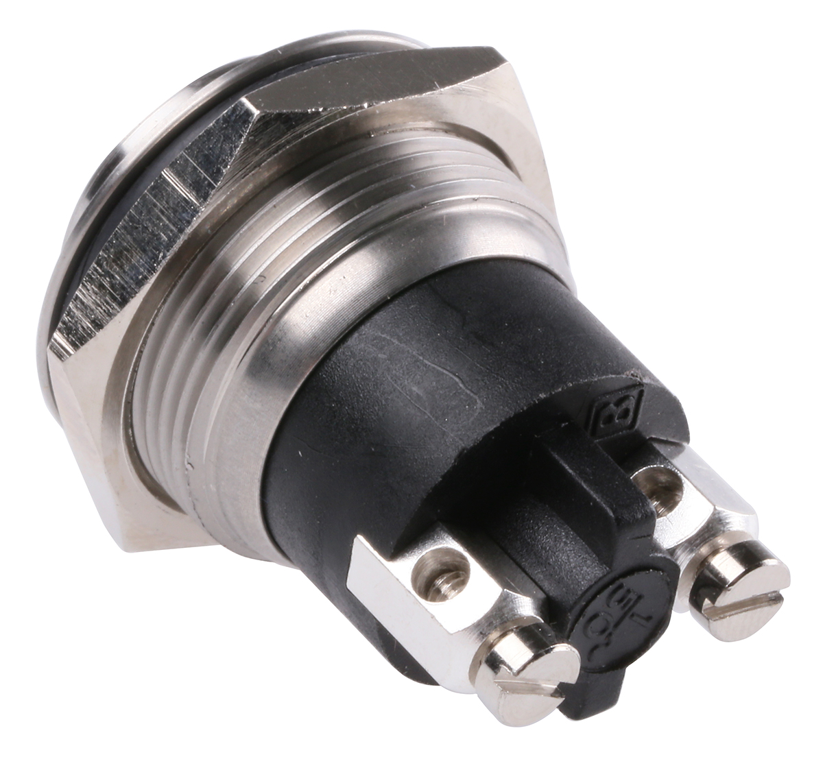 mp00372 Bulgin MP0037 Series Push Button Switch, Momentary, Panel, 19.2 mm Cutout, SPST, IP68, 50 V dc 50 V ac