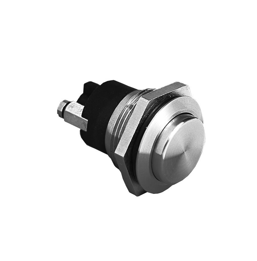 mp00372 Bulgin MP0037 Series Push Button Switch, Momentary, Panel, 19.2 mm Cutout, SPST, IP68, 50 V dc 50 V ac