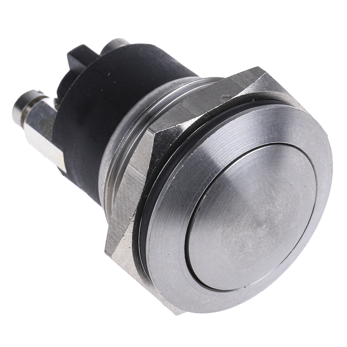 Bulgin MP0037 Series Push Button Switch, Momentary, Panel, 19.2 mm Cutout, SPST, IP68, 50 V dc 50 V ac