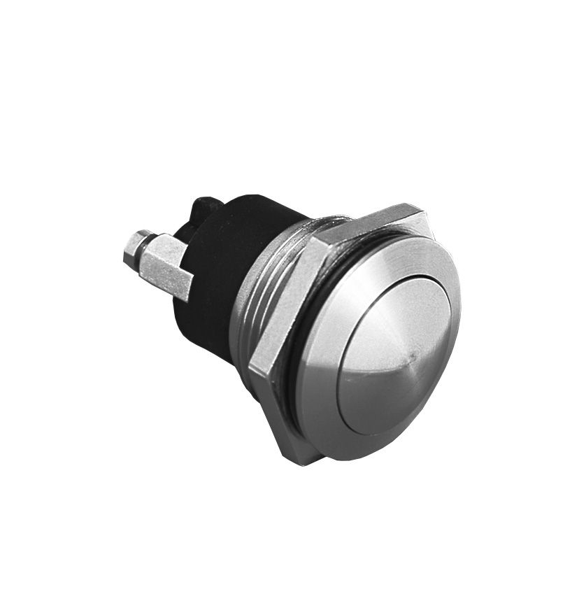 mp00373 Bulgin MP0037 Series Push Button Switch, Momentary, Panel, 19.2 mm Cutout, SPST, IP68, 50 V dc 50 V ac
