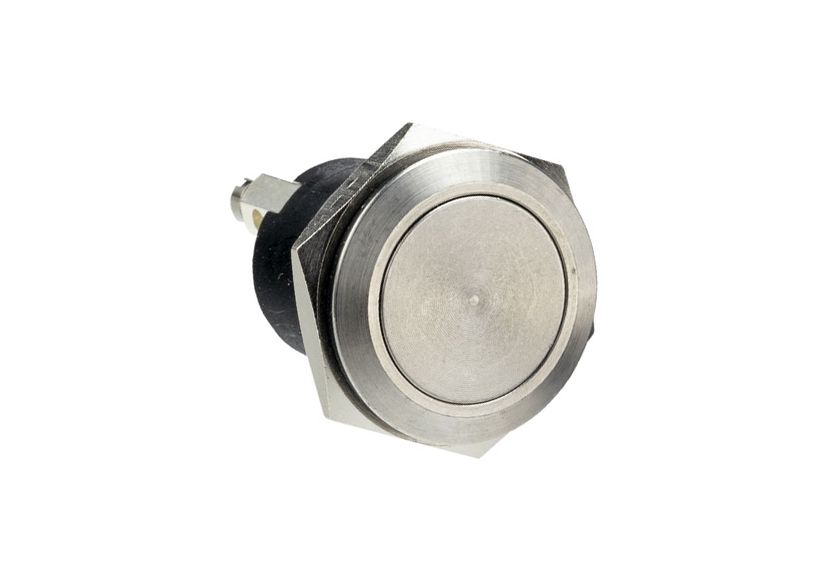Bulgin MP Series Push Button Switch, Momentary, Screw, 19.2 mm Cutout, SPST, IP68, 50 V dc 50 V ac