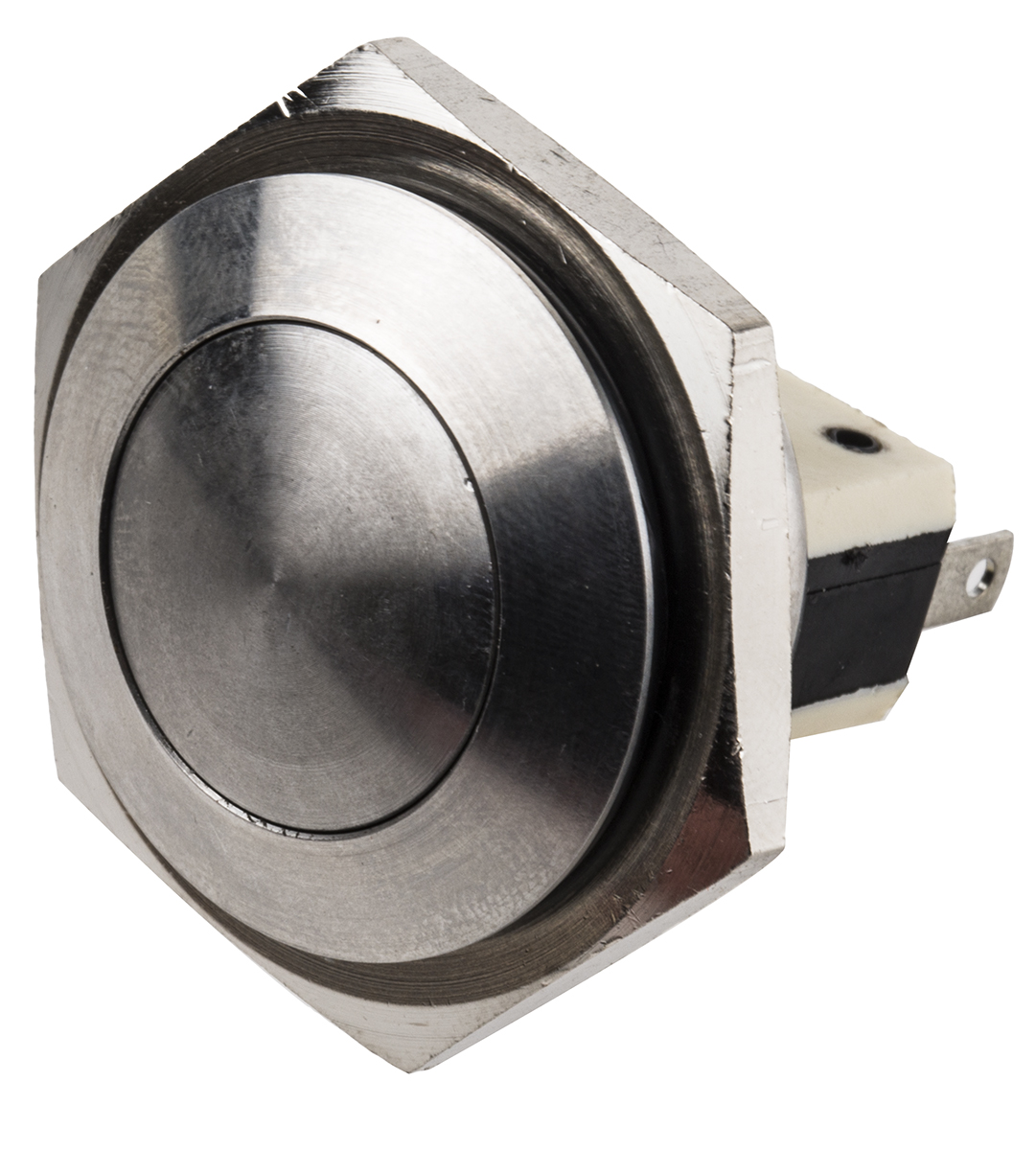 Bulgin Push Button Switch, Momentary, Panel, 25.8 mm Cutout, SPST, IP66, 28 V dc 250 V ac