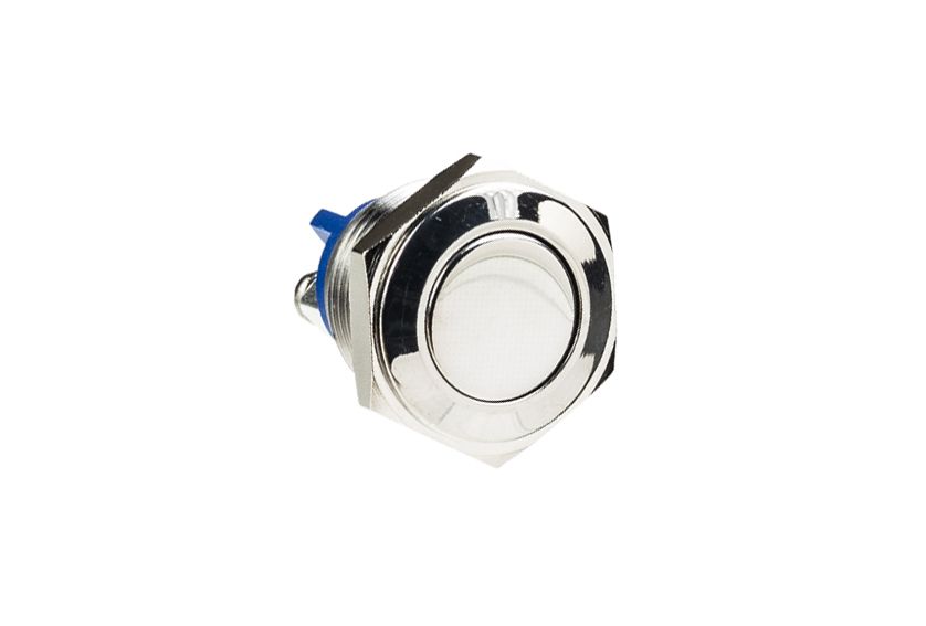 Bulgin MP0042 Series Push Button Switch, Momentary, Panel, 16 mm Cutout, SPST, IP65, 48 V dc