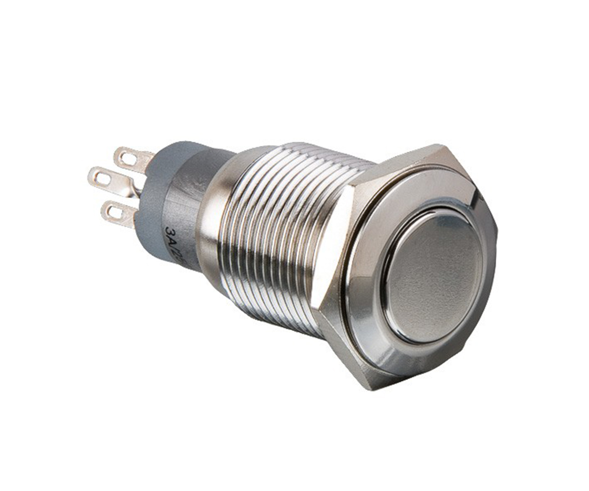 mp00451d0nn000s Arcolectric (Bulgin) Ltd MP0045 Series Push Button Switch, Momentary, Panel, 16.2 mm Cutout, DPDT, IP67 250 V ac