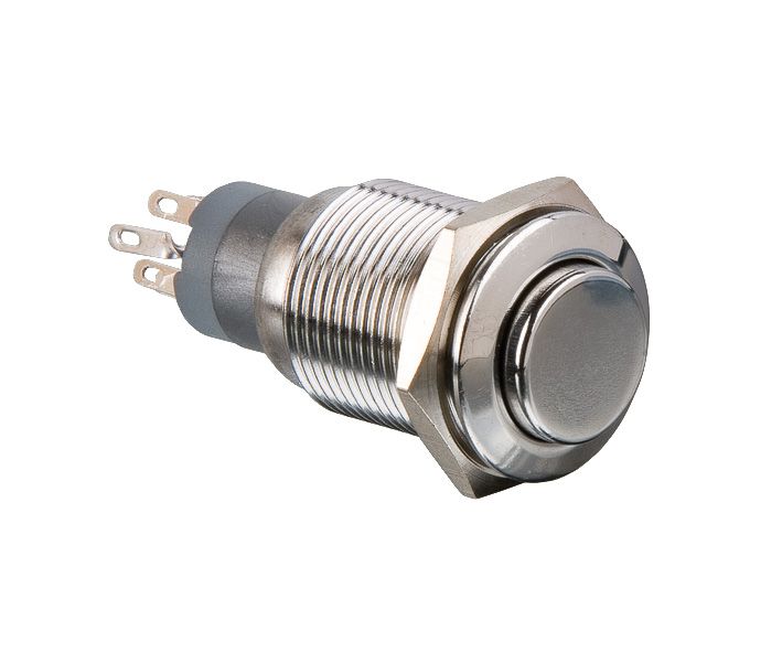 Bulgin Push Button Switch, Latching, Panel, 16.2 mm Cutout, DPDT