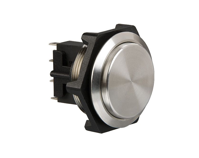 mp00502 Bulgin MP Series Push Button Switch, Momentary, Panel, 27.7 mm Cutout, SPDT, IP68, 28 V dc 250 V ac