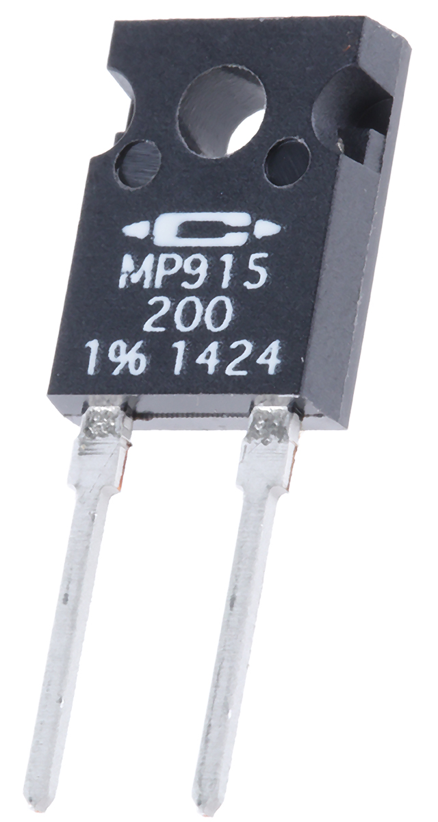 Caddock 200 Ω Power Film Resistor 15 W 1 % MP915-200-1%