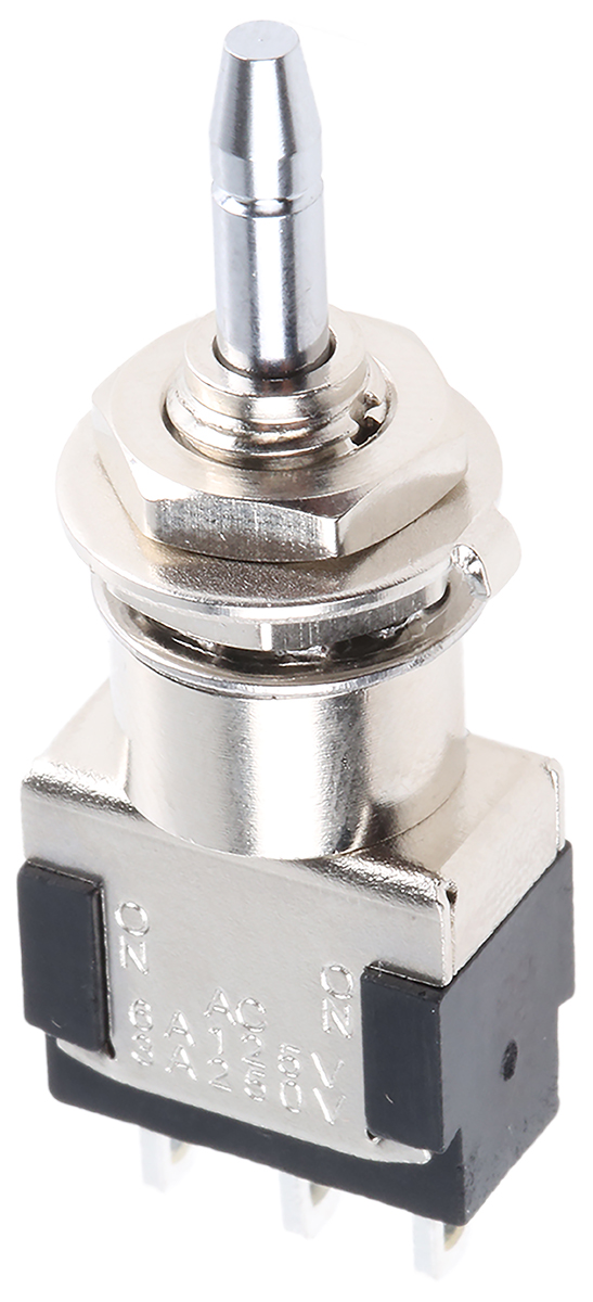 mpa-106-d KNITTER-SWITCH MPA Series Miniature Push Button Switch, Latching, Panel, 6.2 mm Cutout, SPDT, IP67 250 V ac