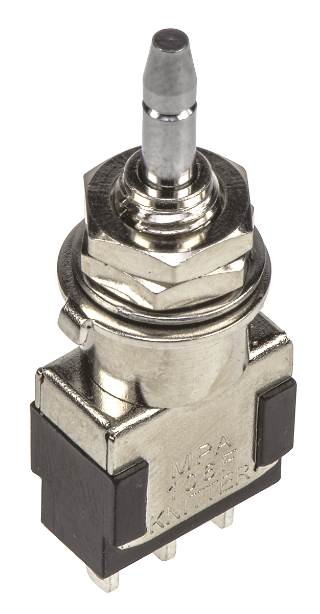 KNITTER-SWITCH MPA Series Miniature Push Button Switch, Momentary, Panel, 6.2 mm Cutout, SPDT, White LED, IP67 250 V ac