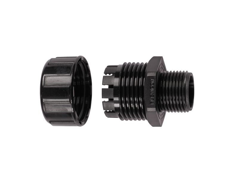 Flexicon Straight Fixed Compression Conduit Gland Grey, Conduit Fitting, 20 mm Nominal Size, M20, Nylon, Grey IP68,