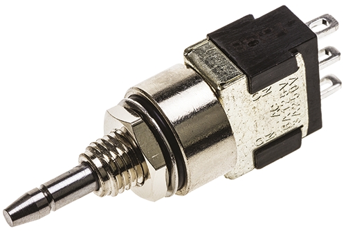 KNITTER-SWITCH MP Series Miniature Push Button Switch, Latching, Panel, 5.6 mm Cutout, SPDT, IP67 250 V ac