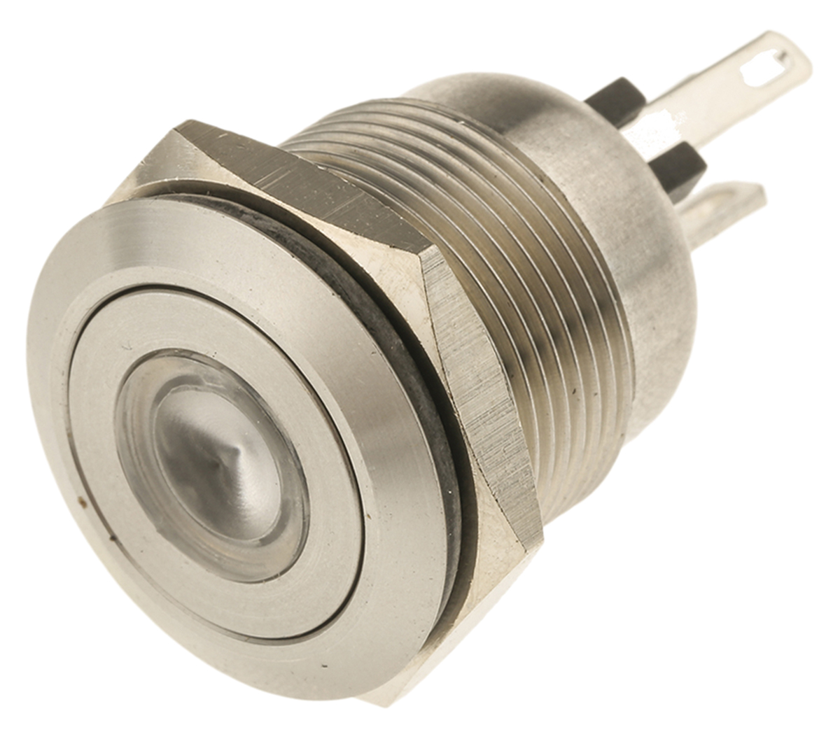 Bulgin MPI001 Series Illuminated Push Button Switch, Momentary, Panel, 19.2 mm Cutout, SPST, Blue, Green LED, IP66, 24 V