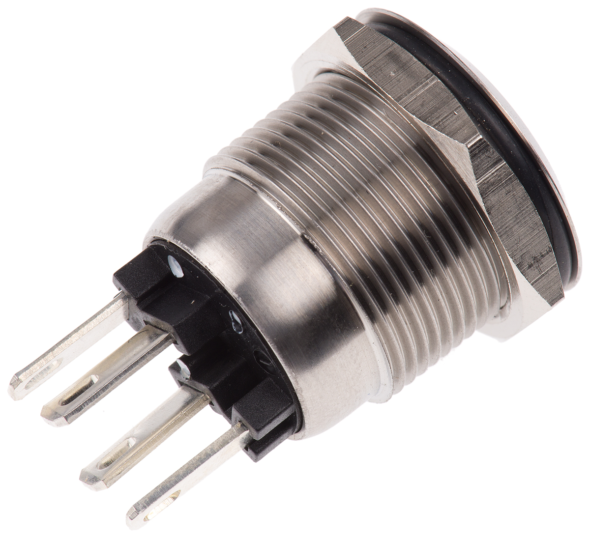 mpi00228d5 Bulgin MPI002 Series Illuminated Push Button Switch, Momentary, Panel, 19.2 mm Cutout, SPST, Green, Blue LED, IP66, 24 V
