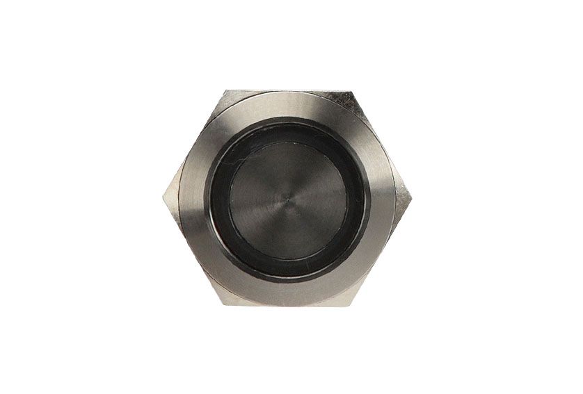 mpi002termbl Bulgin MPI002 Series Illuminated Push Button Switch, Momentary, Panel, 19.2 mm Cutout, SPST, Blue LED, IP66, 24 V dc
