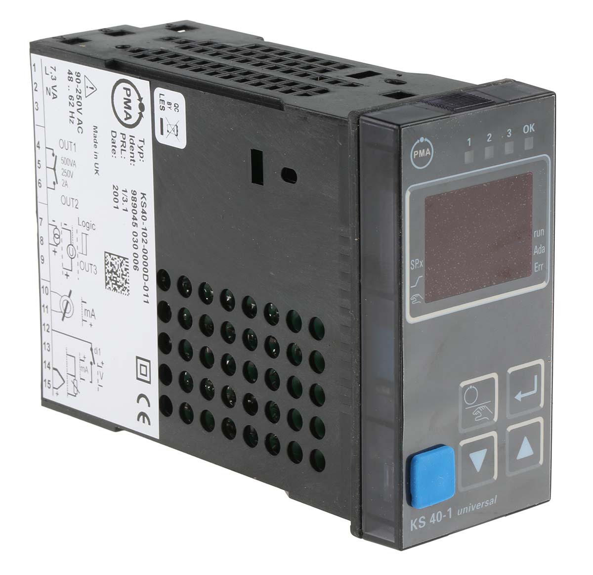 mpn-ks40-102-0000d-011 P.M.A KS40 Panel PID Temperature Controller, 2 Output Relay 250V ac On-Off