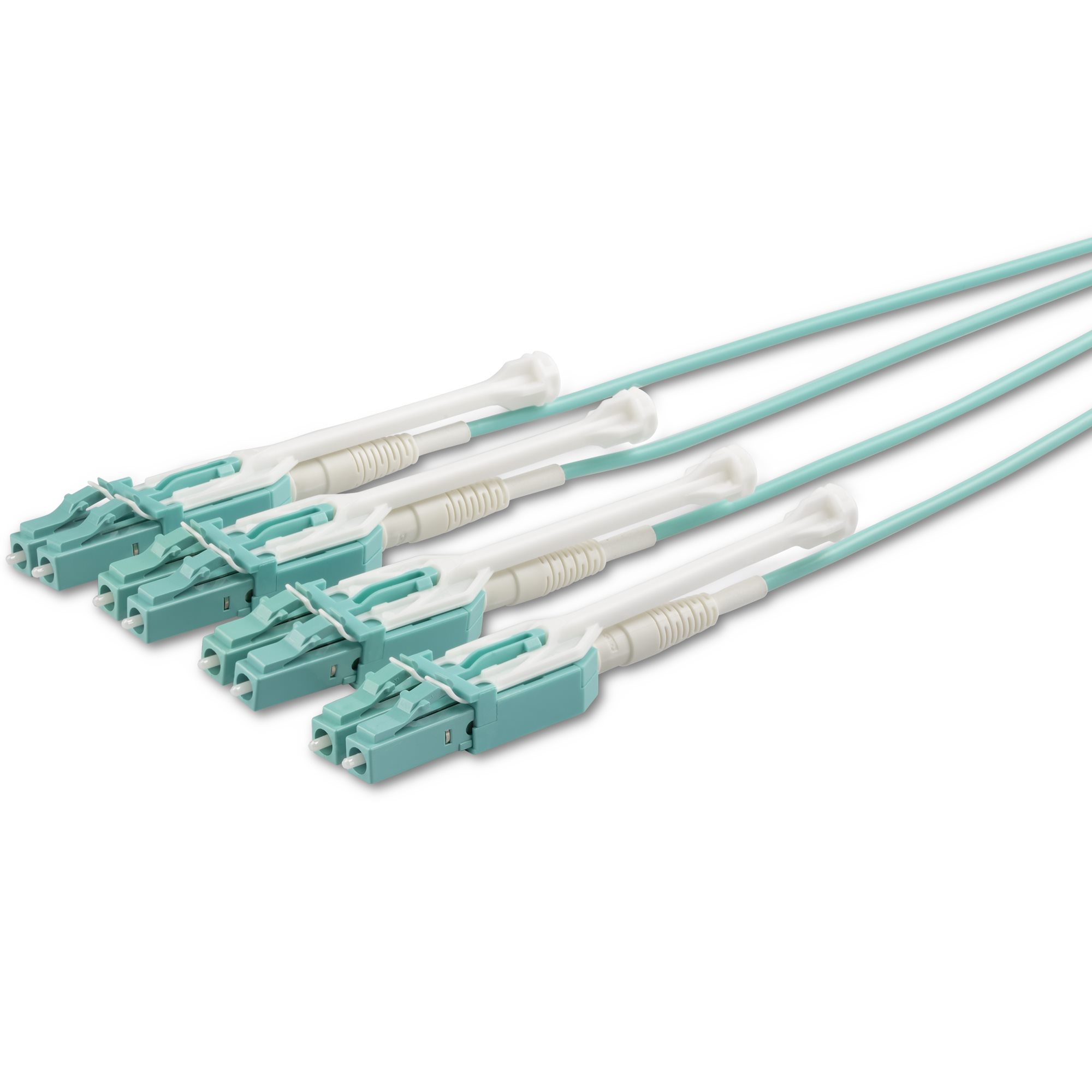 mpo8lcpl2m StarTech.com OM3 Fibre Optic Cable, 125 μm, Aqua, 2 m