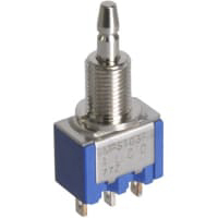 KNITTER-SWITCH MPS Series Push Button Switch, Momentary, Panel, SPDT, Black LED, IP40, IP67, 30 V dc 125 V ac