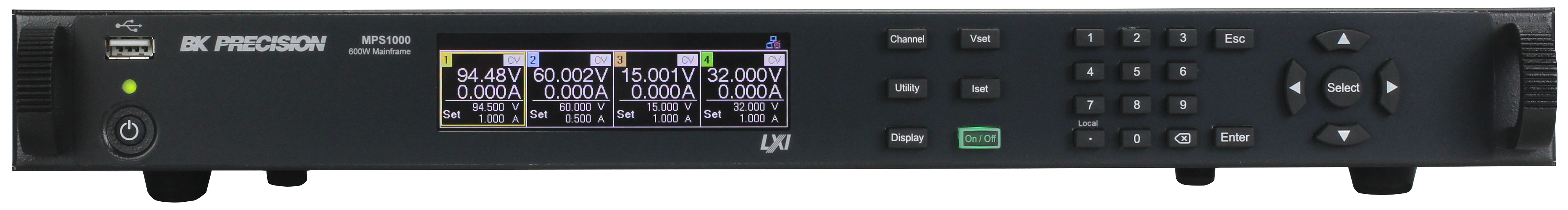 BK Precision Digital Bench Power Supply, 4-Output, 600 W