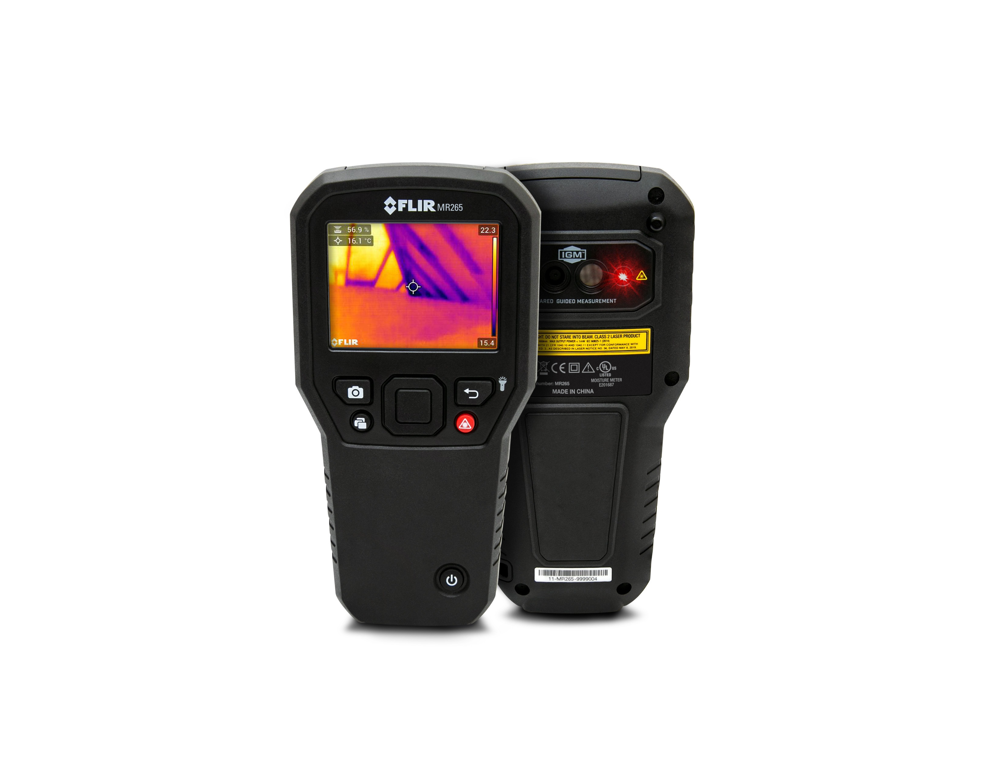 mr265 FLIR MR265 Moisture Meter, 0.1 % Accuracy, LCD Backlight Display, Battery-Powered