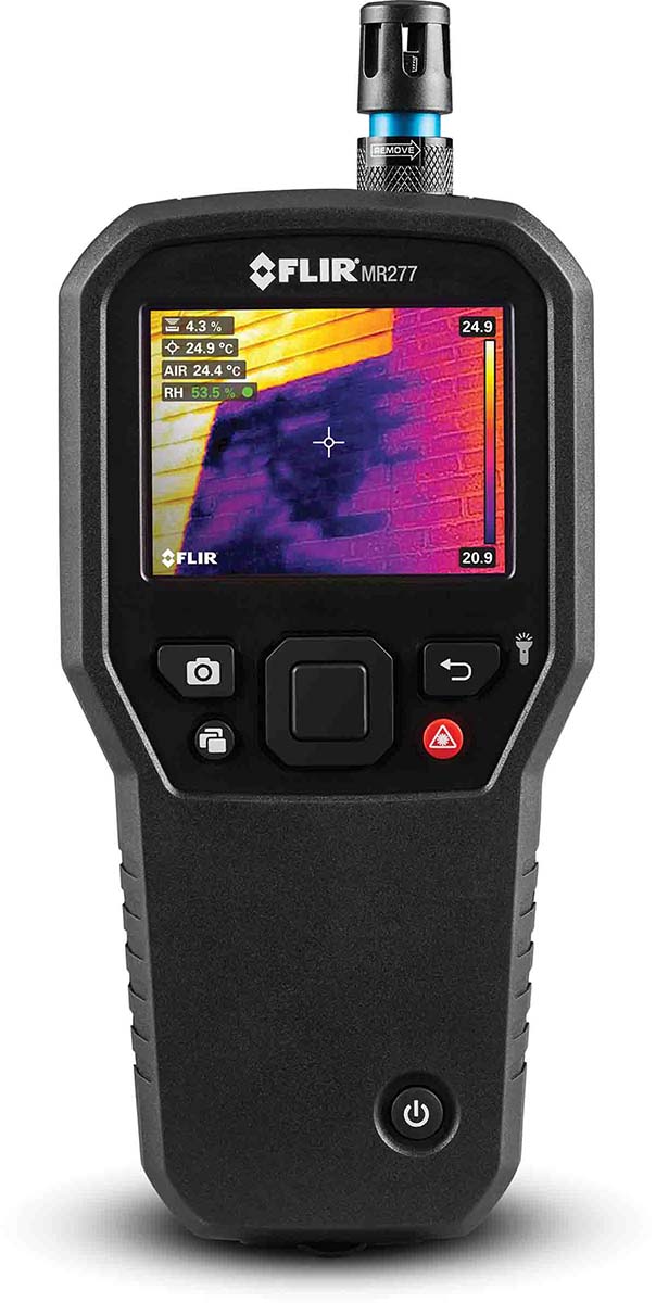 mr277 FLIR MR277 Moisture Meter, ±1.5 % Accuracy, Digital Display, Battery-Powered
