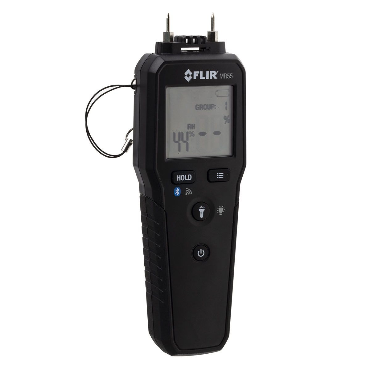 mr55 FLIR MR55 Moisture Meter, ±1 (Temperature) °C, ±2 (Building Material) %, ±2 (Relative Humidity) % Accuracy, Digital