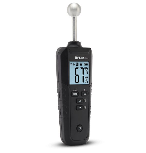 mr59 FLIR MR59 Moisture Meter, LCD Backlight Display, Battery-Powered