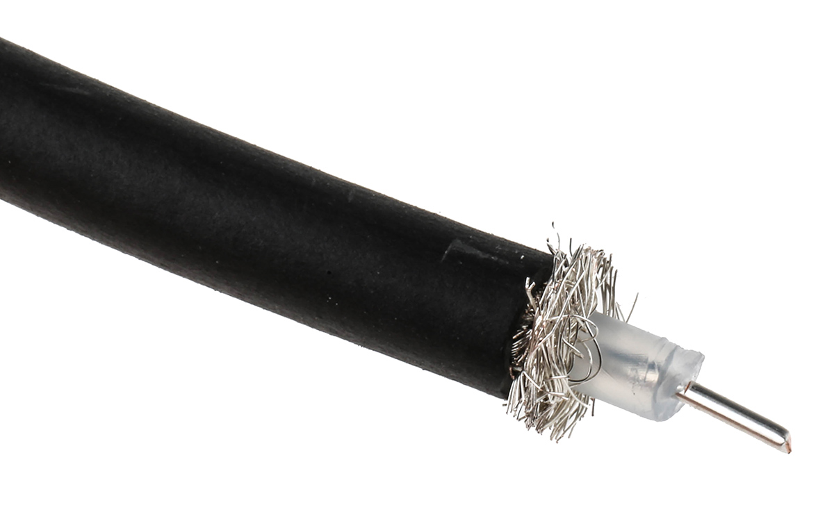 Belden MRG223 Series, 100 m, RG223/U Coaxial Coaxial Cable 50 Ω, Black, Unterminated