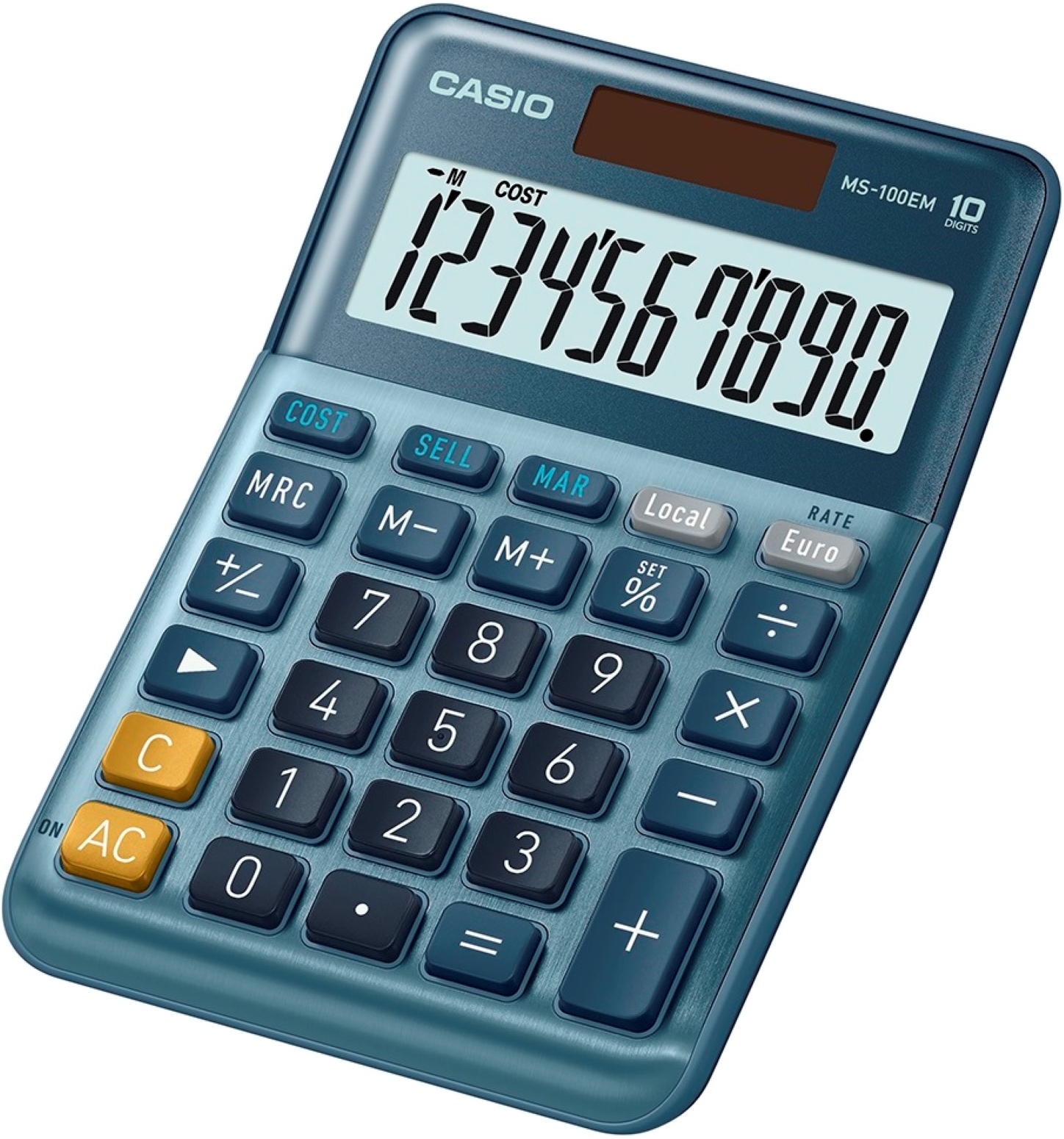 Casio MS-100EM Battery, Solar Power Supply Powered Desktop Calculator