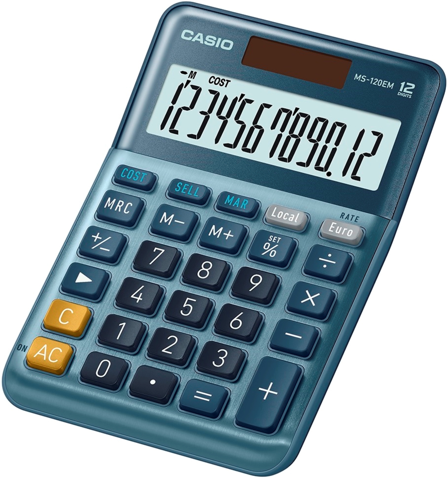 Casio MS-120EM Battery, Solar Power Supply Powered Desktop Calculator