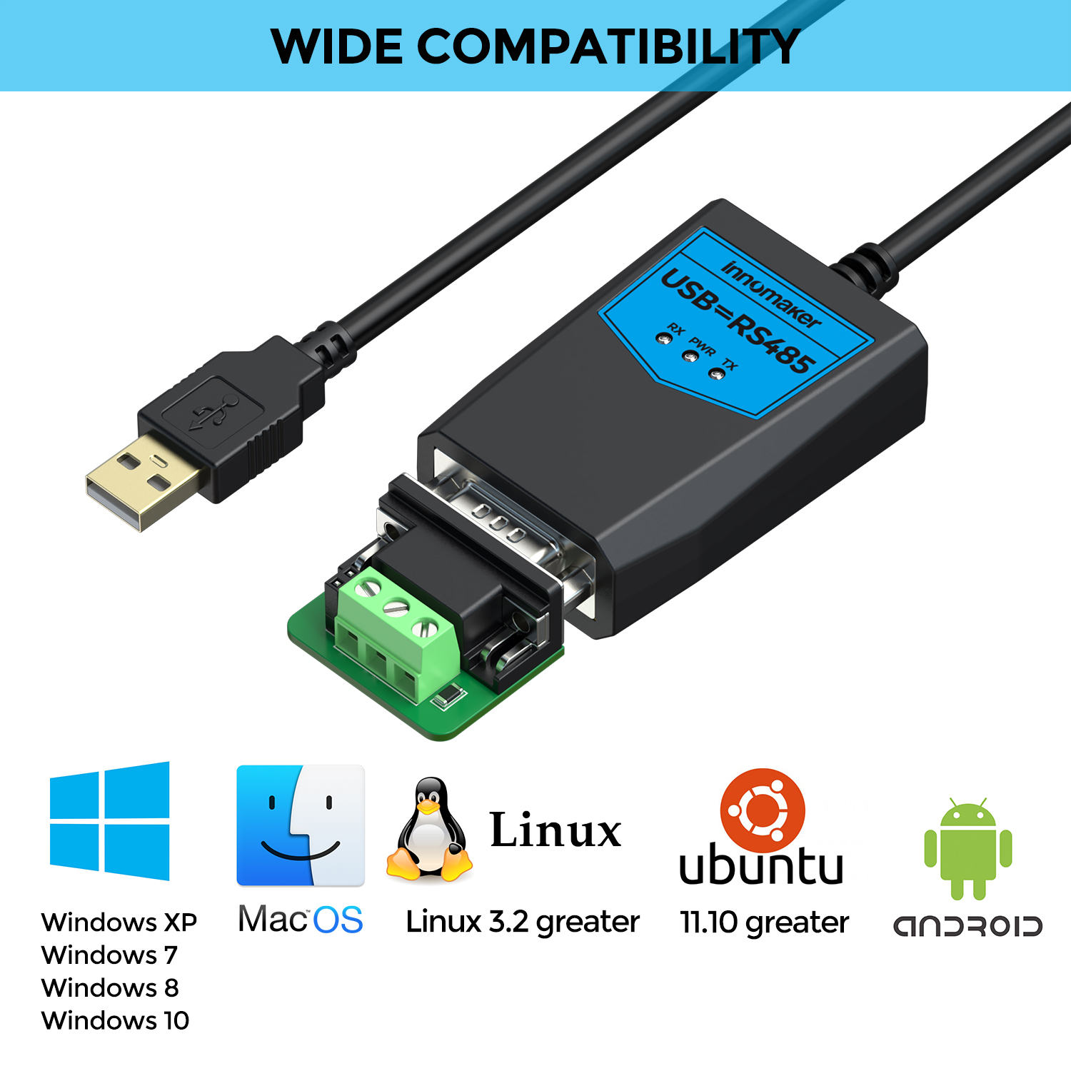 ms131 Innomaker USB to Female to RS485 Male USB to RS485 Convertor