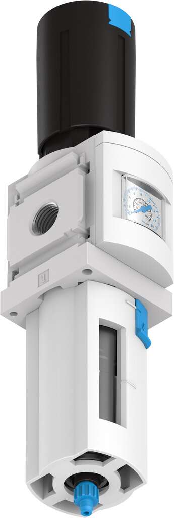 ms6-lfr-1-2-d7-erm-as Festo MS6 Filter Regulator, 40 μm, 1/2 in, Manual, 20 bar, 529188