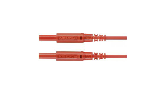 Schutzinger Connector Test Lead 16A, 600V, Red, 500 mm Lead Length