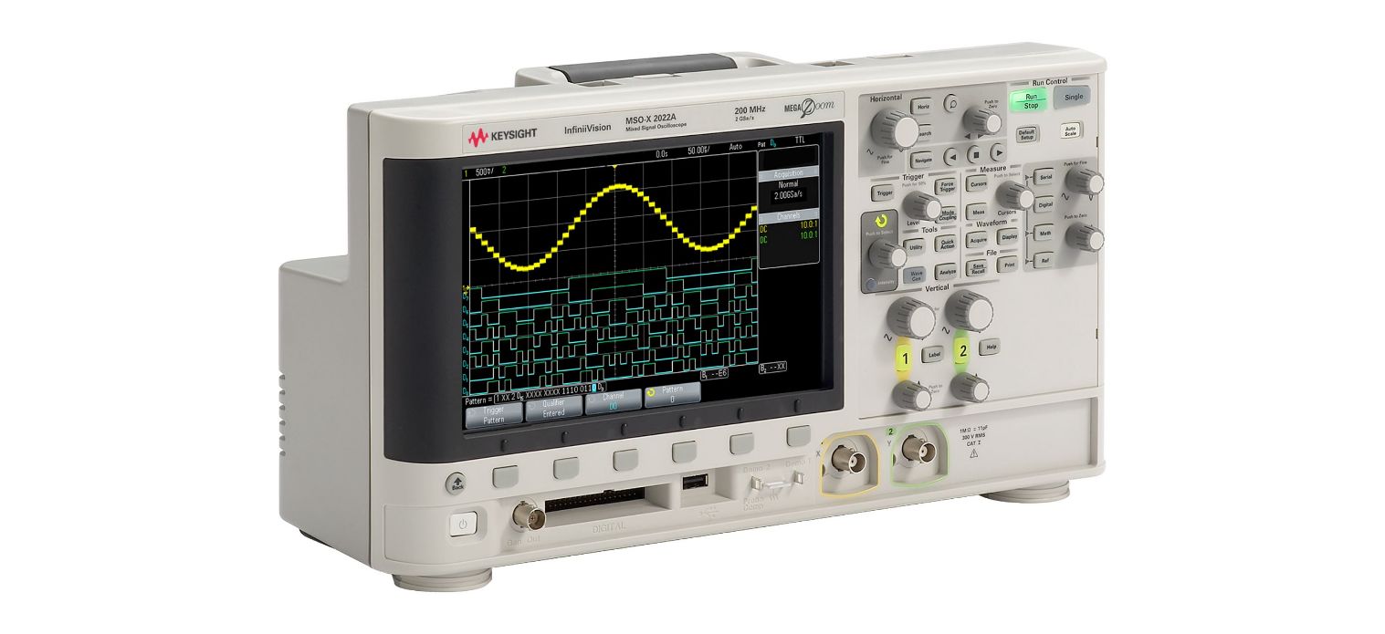 msox2024a Keysight Technologies InfiniiVision 2000 X Series, 200 MHz Bench Oscilloscope 8-Channel