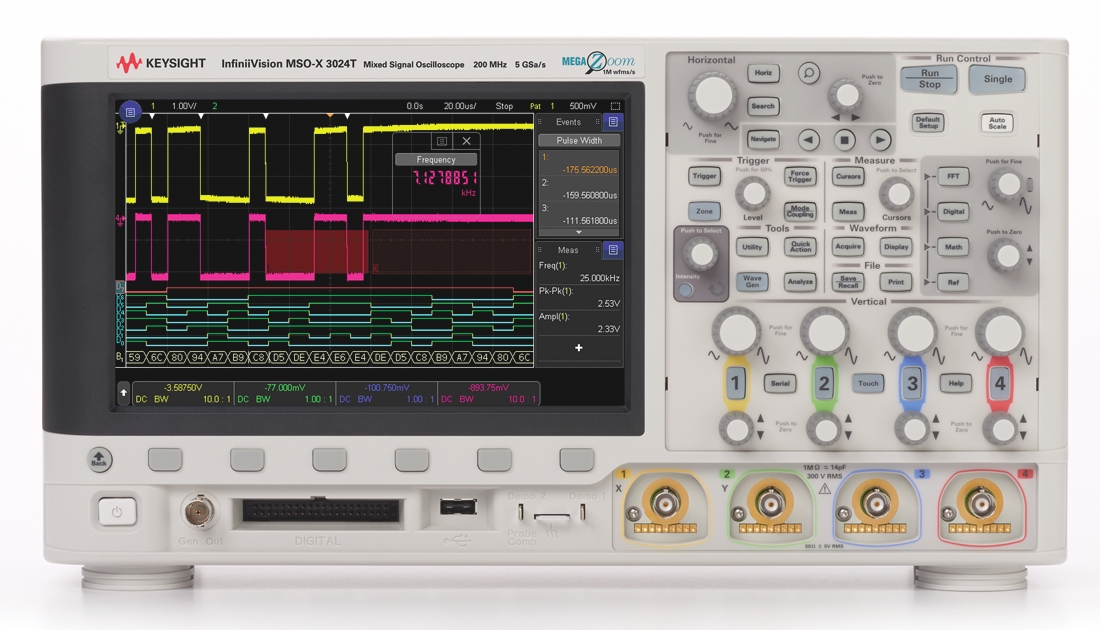 Keysight Technologies InfiniiVision 3000T X Series, 200 MHz Bench Oscilloscope 16-Channel