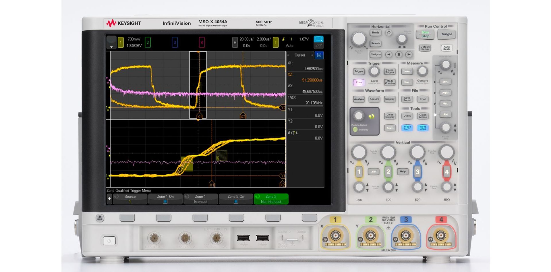 Keysight Technologies 4000 g Series, 500 MHz Bench Oscilloscope 4-Channel
