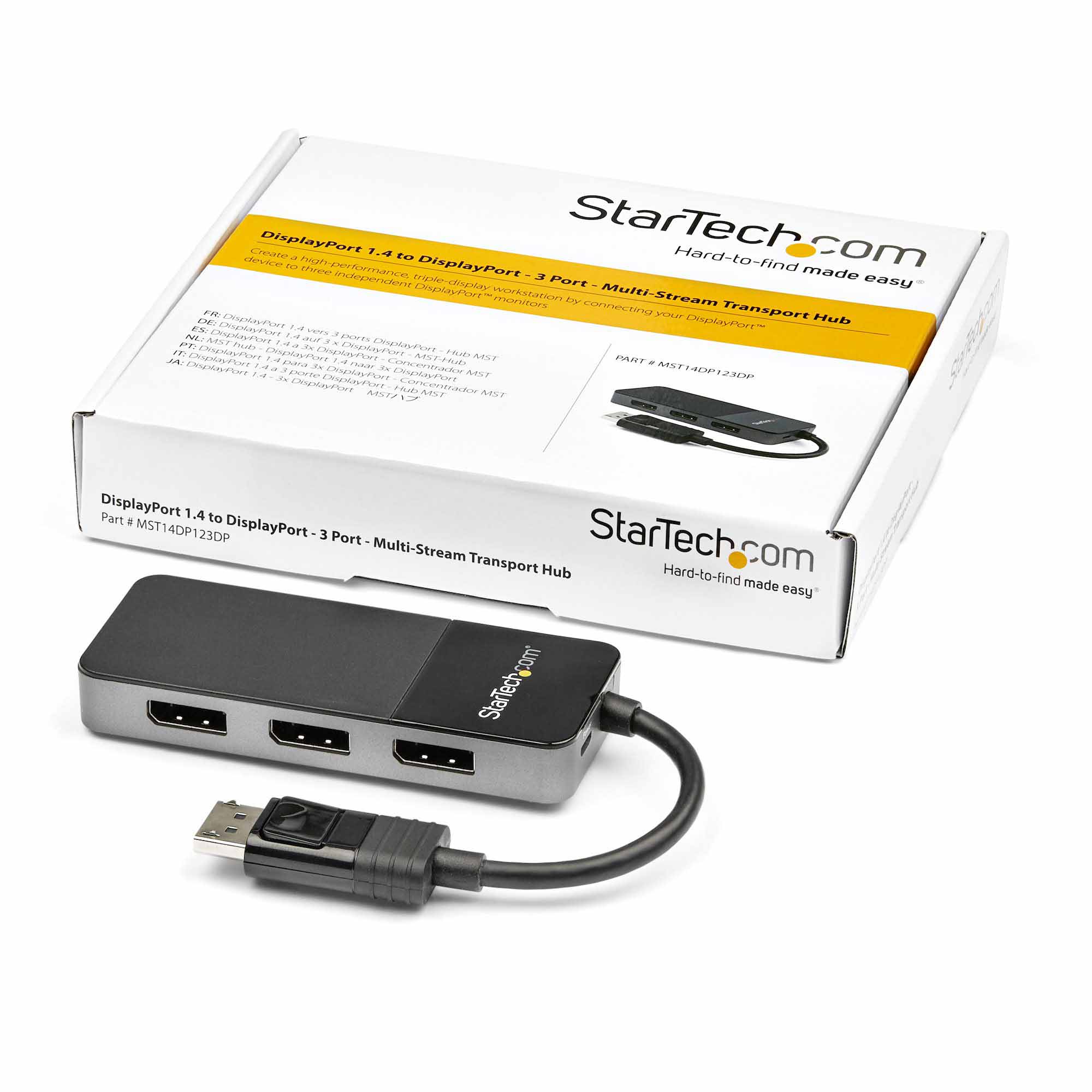 mst14dp123dp StarTech.com 3 Port 1 Input 3 Output DisplayPort Splitter 7680 x 4320 pixel