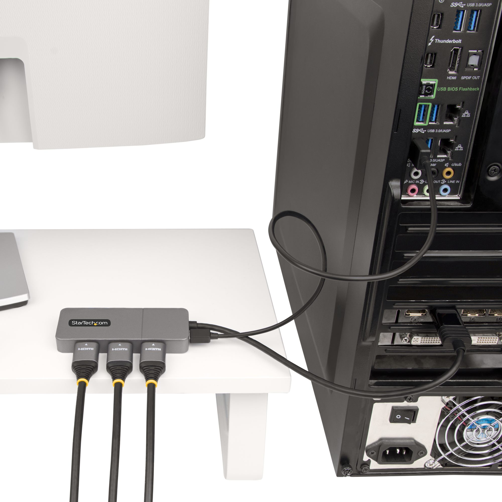 mst14dp123hd StarTech.com 3 Port 1 Input 3 Output DisplayPort Multi-Monitor Adapter 4K at 60 Hz