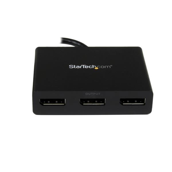 mstdp123dp StarTech.com 3 Port 1 Input 3 Output DisplayPort 3-Port Multi Monitor DisplayPort MST Hub 4 k