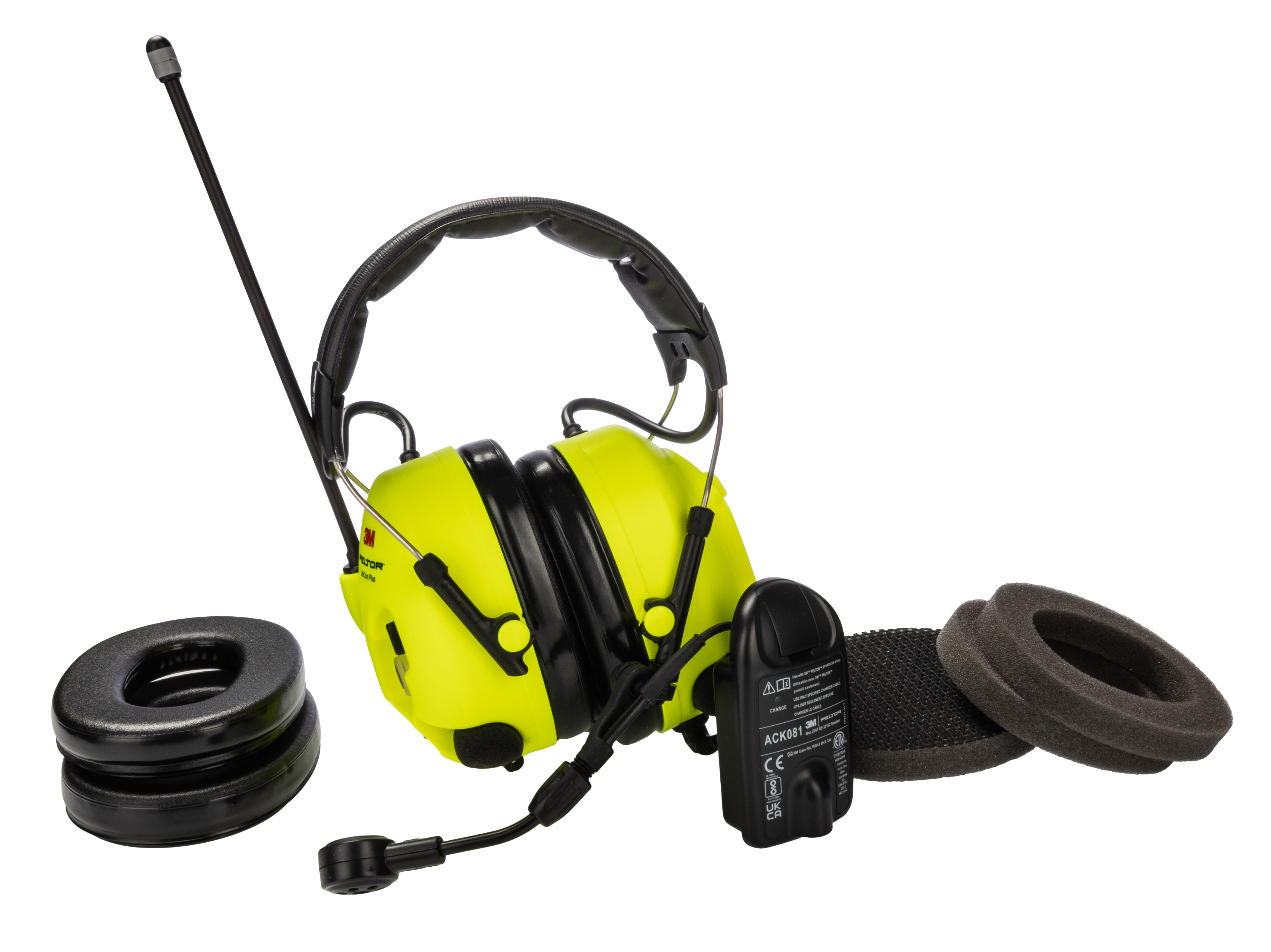 3M PELTOR LiteCom Plus Listen & Speak Electronic Ear Defenders with Headband, 32 dB, Black