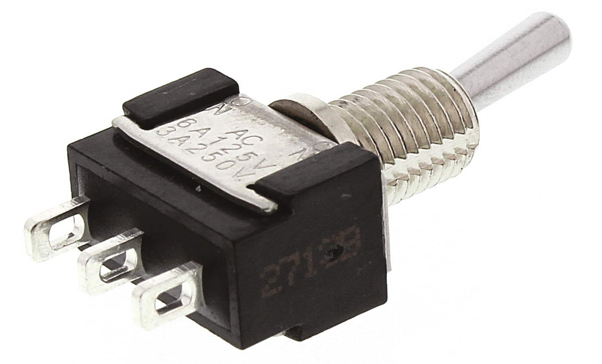 mta-106-f KNITTER-SWITCH Toggle Switch, Panel Mount, On-On, SPDT, Solder Terminal, 30 V dc, 250 V ac