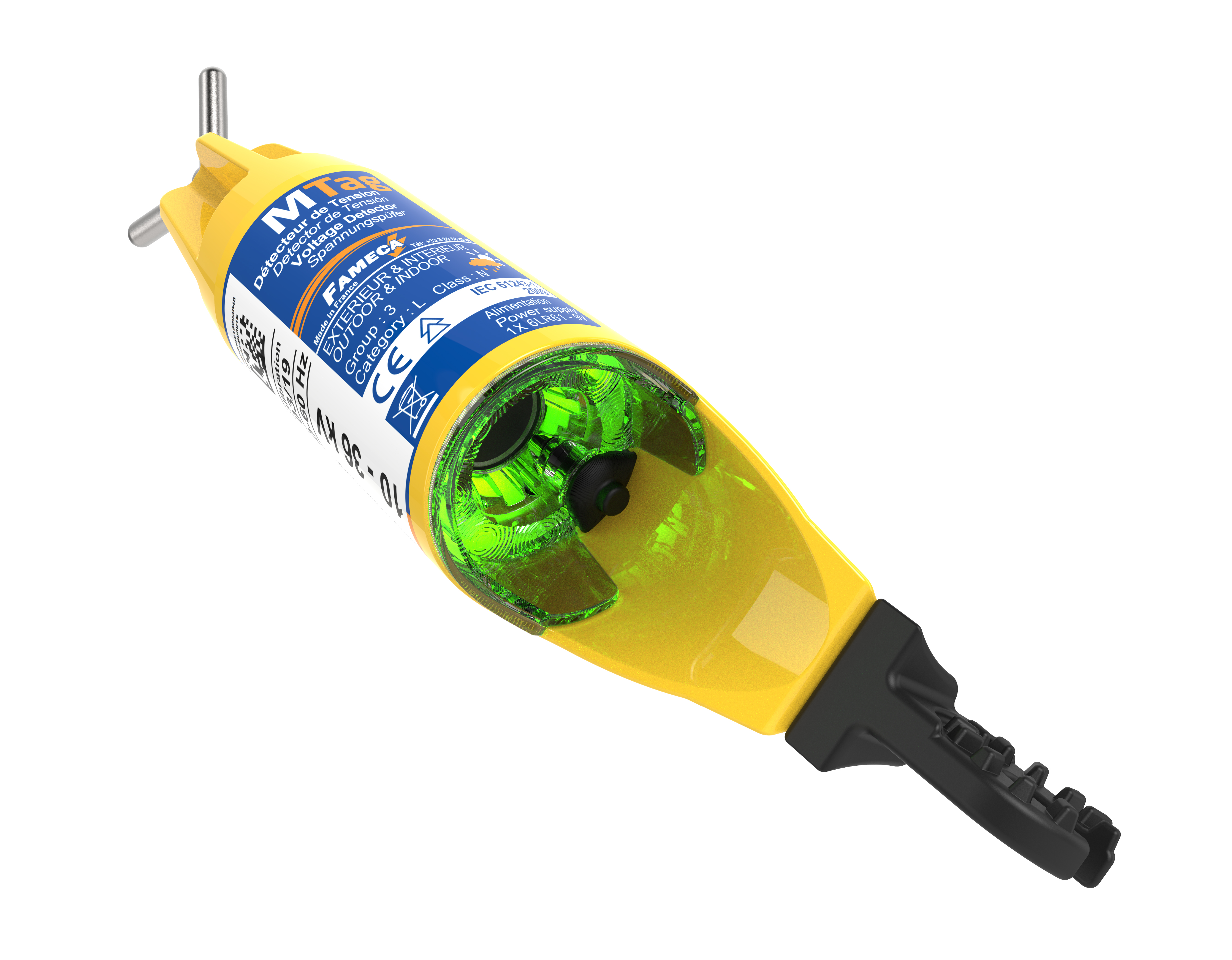 Penta, LED Voltage Indicator, 36000V ac, Battery Powered CAT IV, MTAG1036FCUA