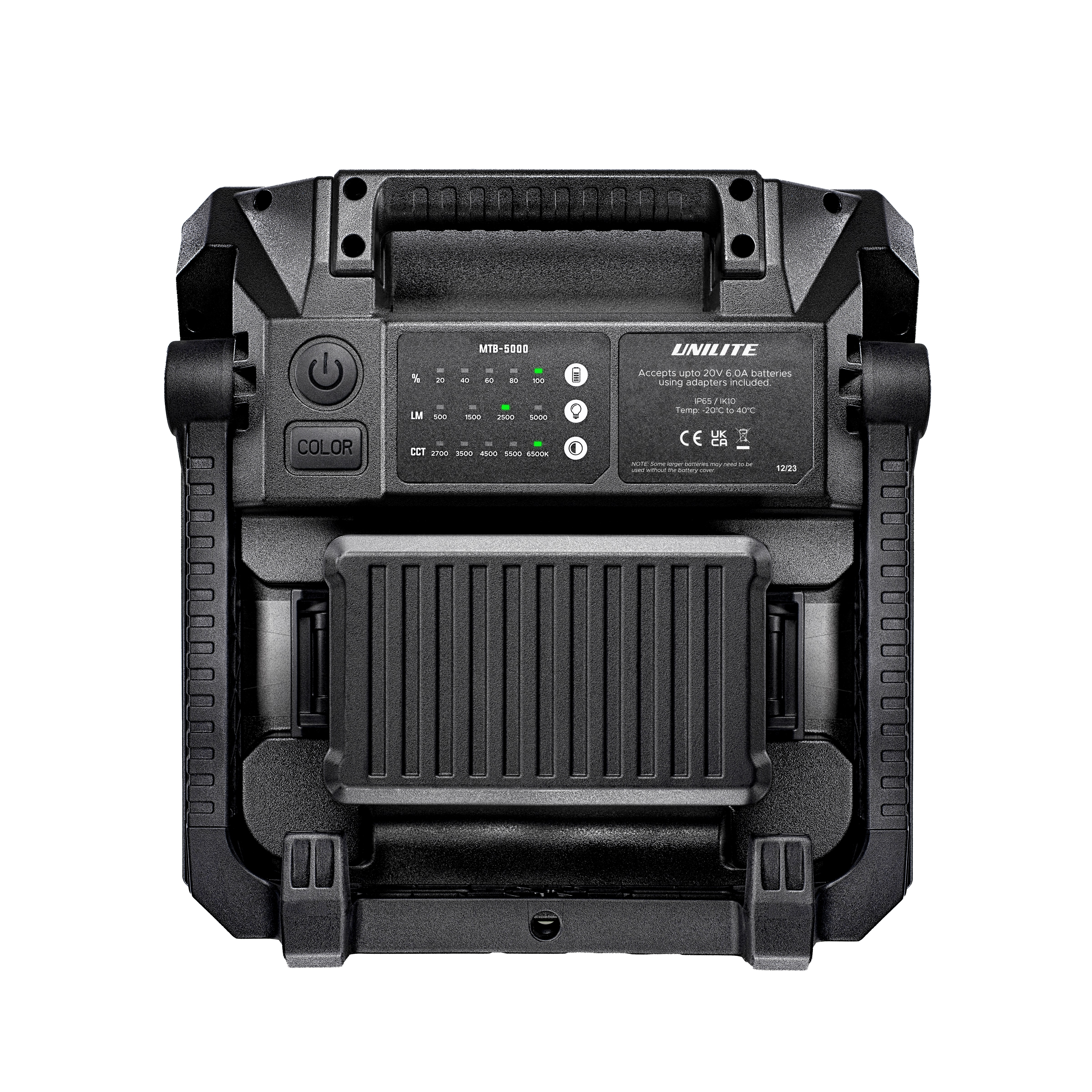 mtb-5000 Unilite Rechargeable LED Battery Work Light, 5000 lm, 20V, IP65
